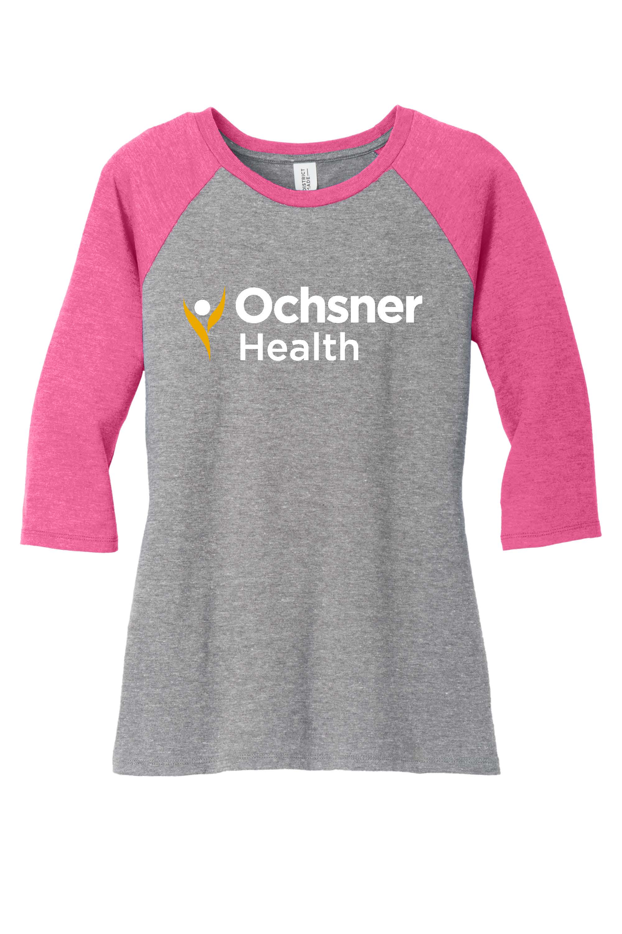 District Made Ladies Perfect Tri 3/4 Raglan, , large image number 1